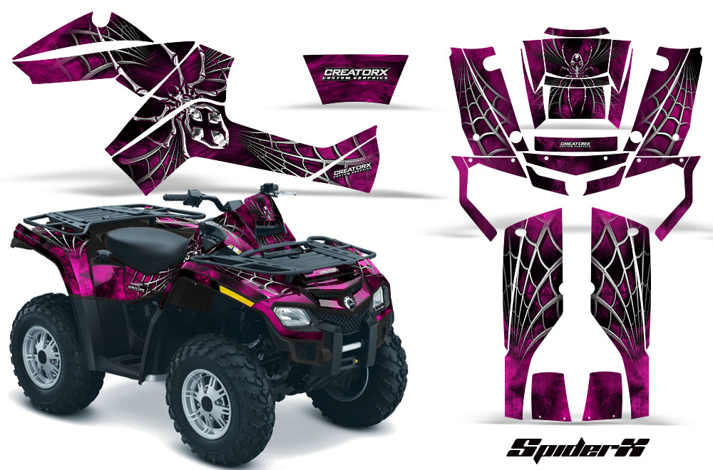 Can-Am Outlander 800 Graphics Kit SpiderX Pink BB